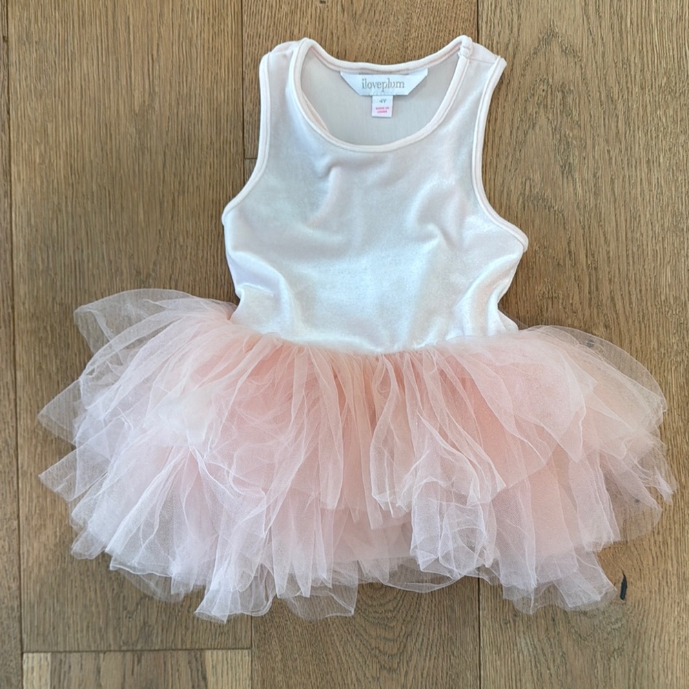 Iloveplum Pink Velvet Tutu Toddler 4